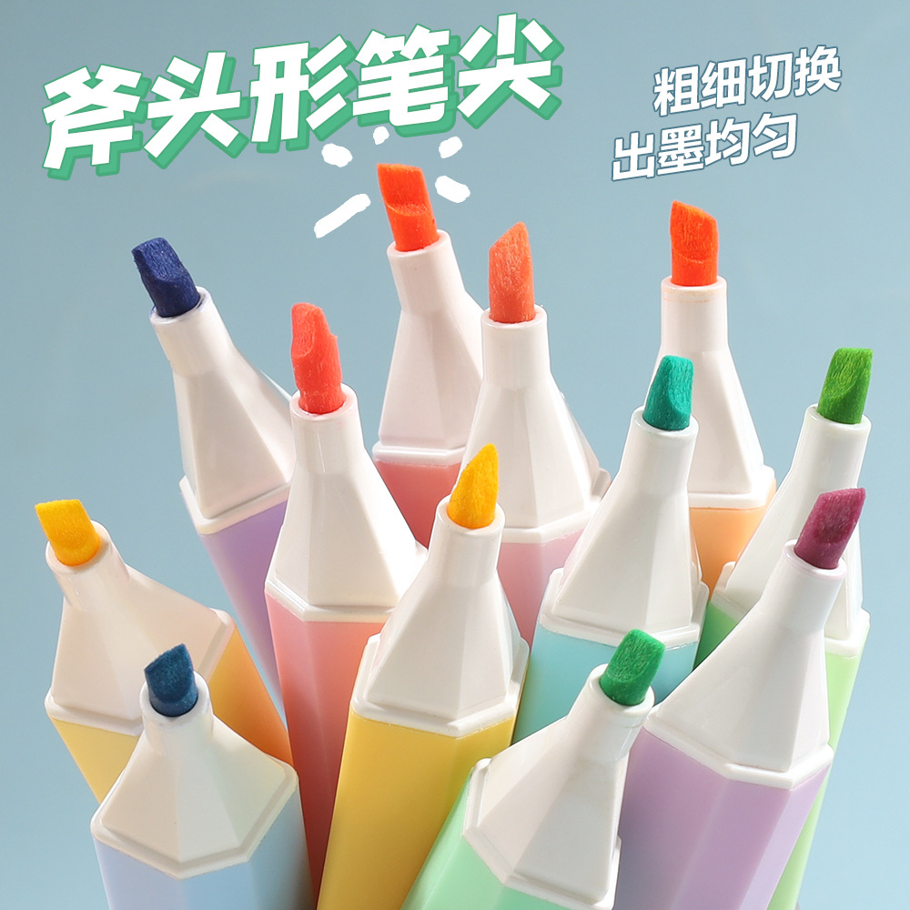 El nuevo marcador resaltador es un marcador de color de alto valor especial para estudiantes, un marcador de color de protección ocular