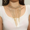 Long necklace with tassels, sexy chain for key bag , universal dress, European style