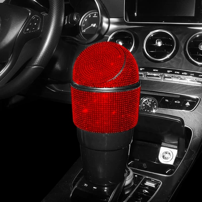 Car storage box Diamond-embedded car: Car storage bag/box - red-diamond
