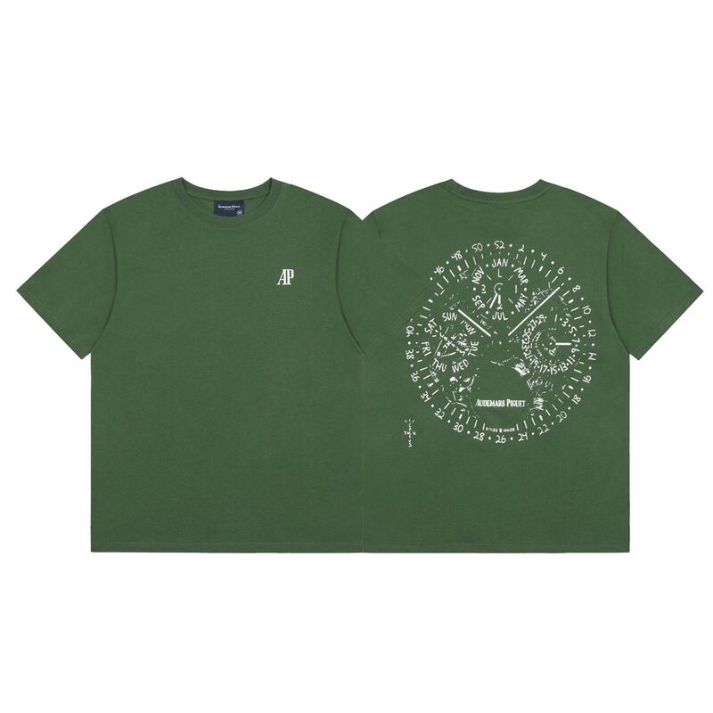 Cross-Border Travis Scott Cj X Ap Watch Face Co-Branded Ap Dial T-Shirt