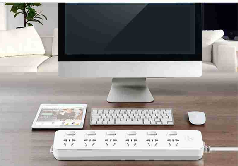 白色6位多开关插座排插3米5米防触电usb安全多功能家用插板