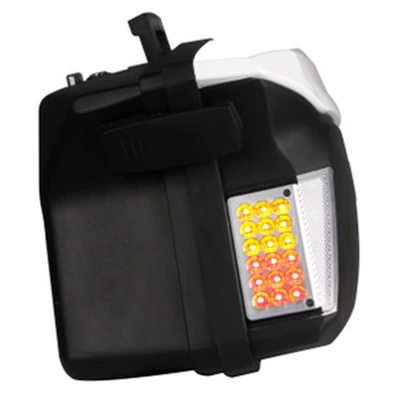 Motorcycle trunk — carbon fiber side boxes, electric - v37-with-customizable-color-scheme-dual-led-lights-a-pair-of-side-cases