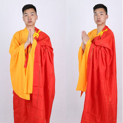 佛教和尚忏衣西游记唐僧水陆法会和尚红色袈裟忏衣祖衣搭衣海青男
