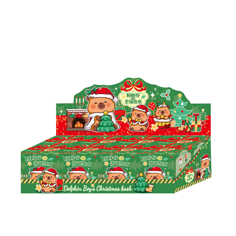 TUN TUN ZAI의 크리스마스 카니발 블라인드 박스 크리에이티브 트렌디 장난감 데스크탑 자동차 장식 친구에게 선물 보내기 도매