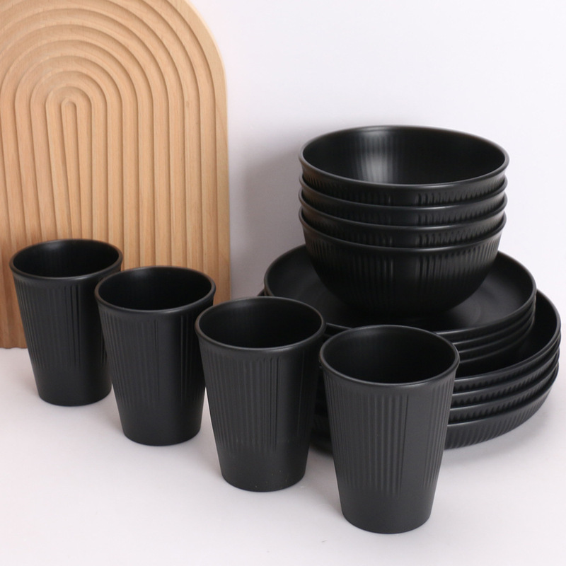 Amazon Cross-Border Wheat Straw Household Tableware Set, High-Quality Household and Travel Tableware Set Amazon Cross-Border Wheat Straw Household Tableware Set, High-Quality Household and Travel Tableware Set