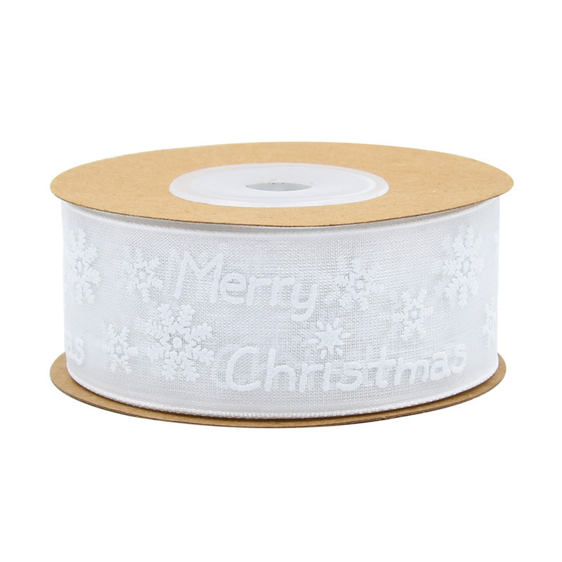 Transfronteriza AliExpress letras impresas cinta de Navidad árbol de Navidad material de decoración de embalaje de regalo cinta de copo de nieve