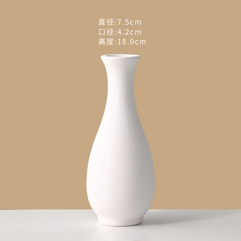 Jarrón de cerámica en blanco simple bricolaje blanco embrión bajo vidriado pintura de color sin yeso pintura de la mano de los niños de cerámica en blanco liso envío gratuito