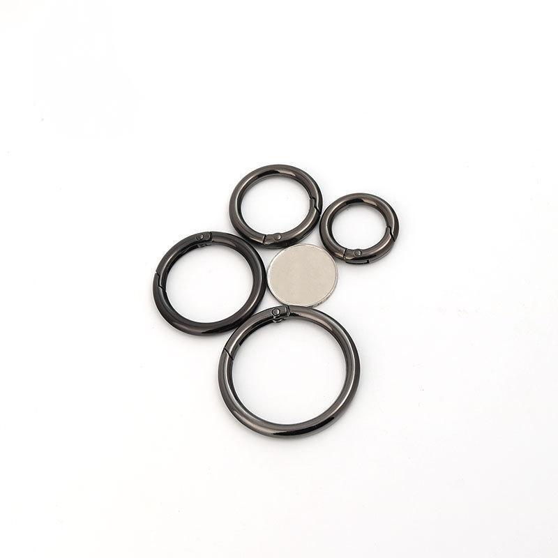 スポット金属スプリングリングアクセサリー卸売亜鉛合金オープンリングハードウェアフックバックル diy ジュエリーバックルリングペンダント|undefined