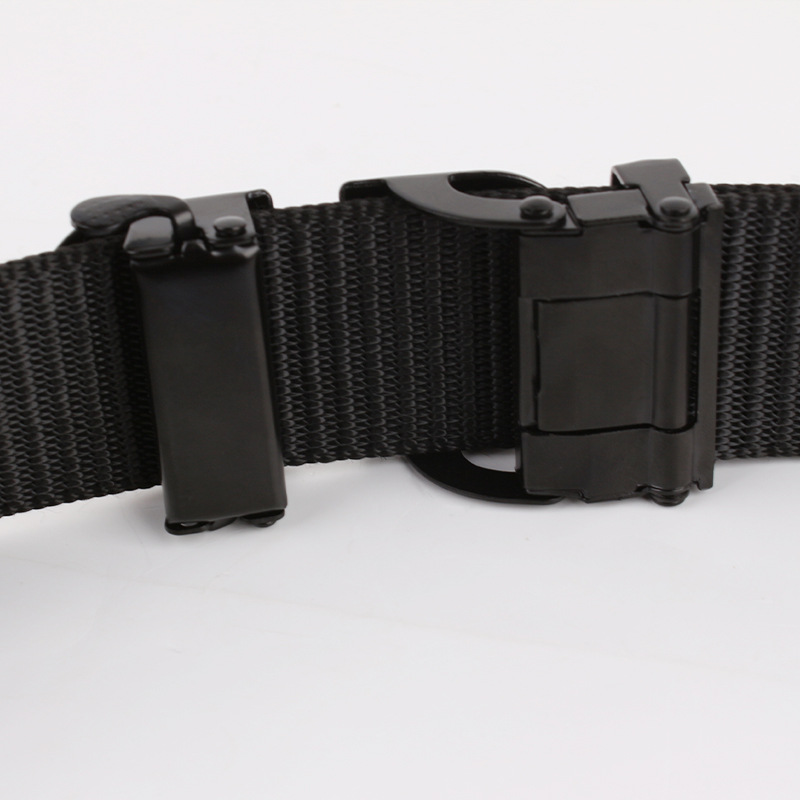 Cinturón hebilla automática de moda casual todo partido de nylon sin dientes cinturón de lona juventud estudiante pantalones cinturón en stock al por mayor