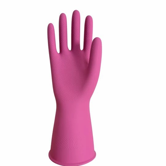 Guantes domésticos cocina limpia impermeable a prueba de agua a prueba de aceite lavandería doméstica lavaplatos goma al por mayor