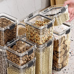 密封缶五穀雑穀厨房収納安全級透明プラスチック缶箱スナック乾燥品茶葉貯蔵タンク