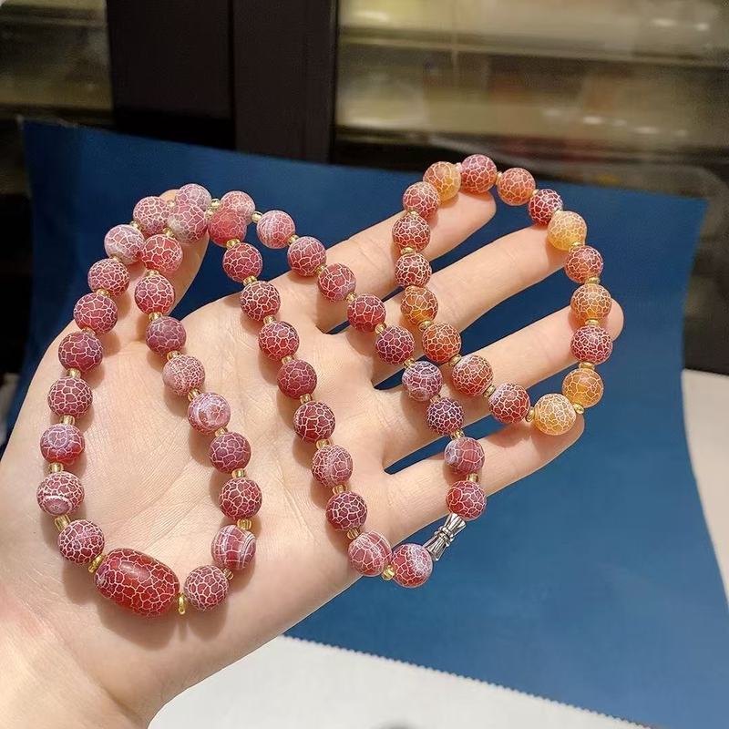 工厂批发风化龙鳞玛瑙项链手串新款玛瑙手饰男女款饰品货源|undefined
