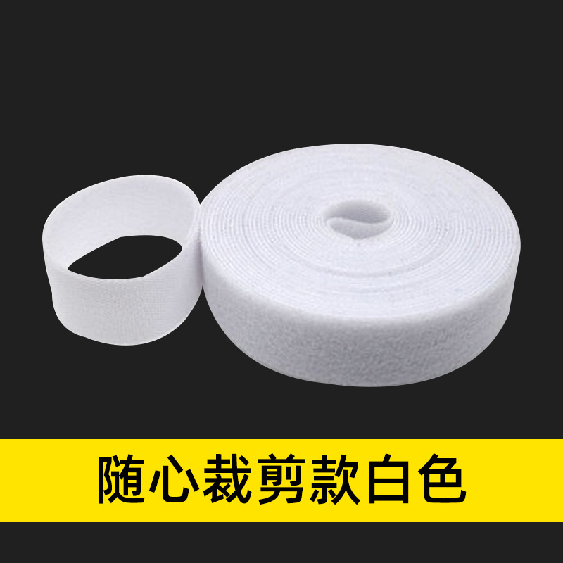 Velcro cable tie nylon auto-adhesivo gancho lana mismo cuerpo de datos Cable de gestión de cable Dispositivo de unión de la planta de Velcro espalda con espalda cinturón de unión