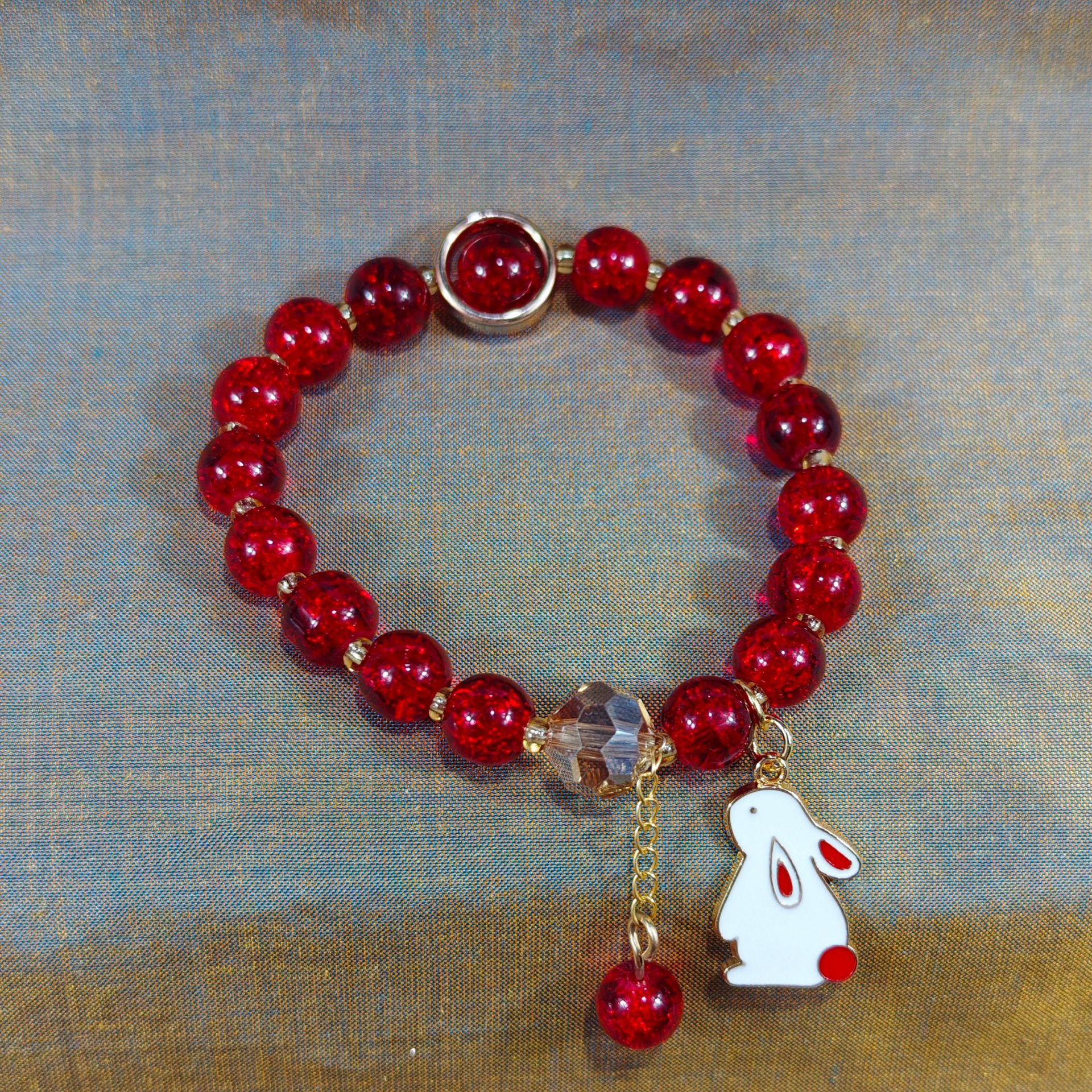 Las celebridades de Internet retro transfronterizas suelen ser todo-fósforo pulsera elástica de estilo ins simple pulsera de moda de lujo ligero, joyería de temperamento