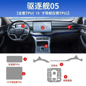Suitable for 25 models of BYD Destroyer 05 interior film, instrument panel, navigation screen, gear shift center pillar film, high-definition-TPU