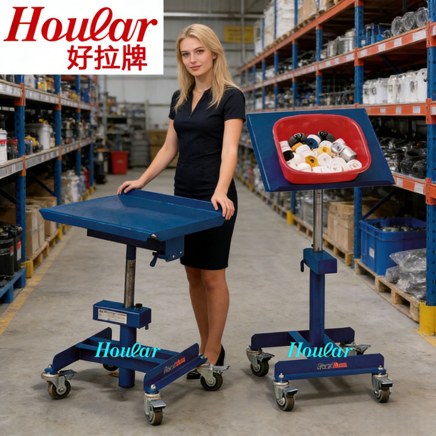 气动液压MH-H可倾式平台车 150kg倾斜手动平台车 台面倾倒升降车