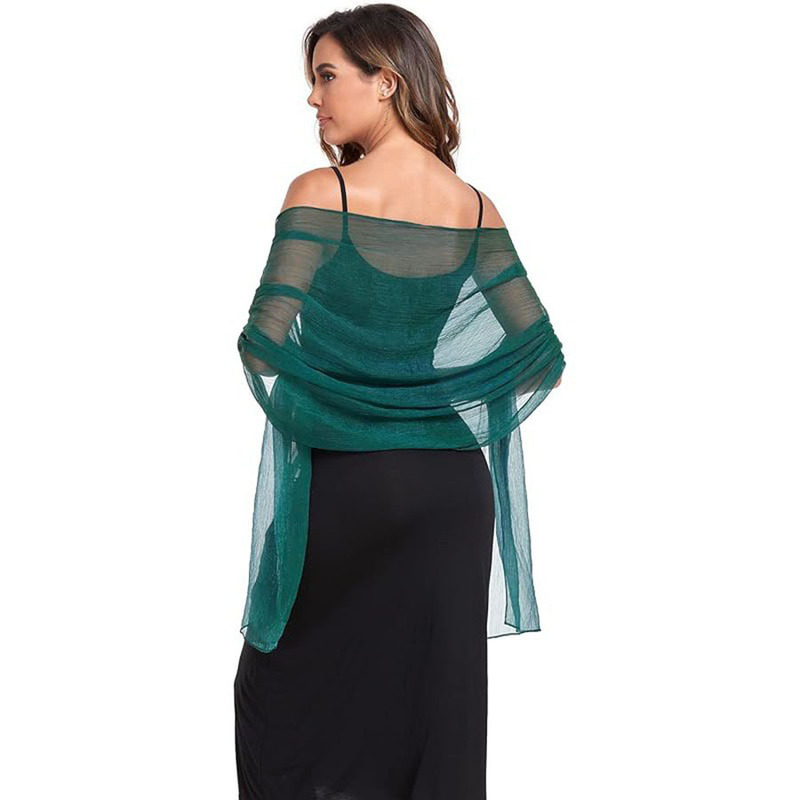 European and American Style Spring and Summer Sun Protection Clothing, Chiffon Shawl for Women, Long Wedding Bridal Scarf, Silk Scarf, Shoulder Wrap for Dresses European and American Style Spring and Summer Sun Protection Clothing, Chiffon Shawl for Women, Long Wedding Bridal Scarf, Silk Scarf, Shoulder Wrap for Dresses