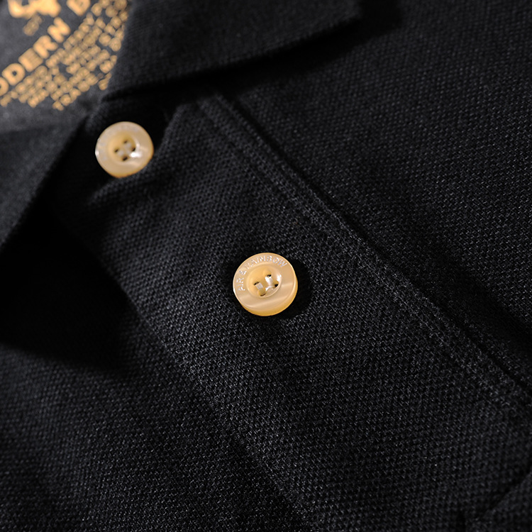 Modern banner spring/summer American click beaded cotton embroidered men's round-neck short-sleeved POLO shirt M703 11 Modern banner spring/summer American click beaded cotton embroidered men's round-neck short-sleeved POLO shirt M703 11