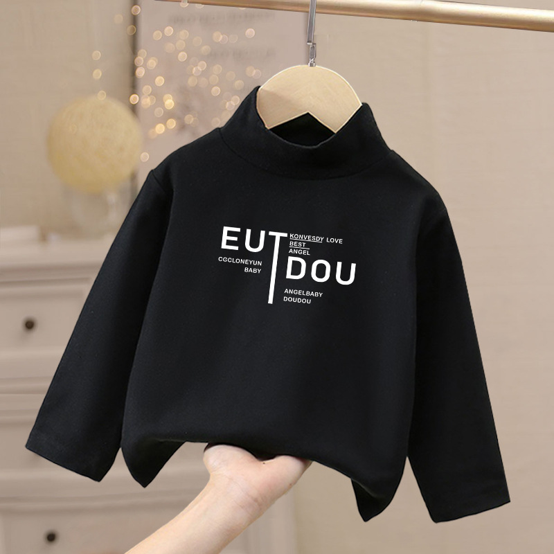 2024 nuevo otoño y invierno de camiseta para niños y niñas, camiseta de camiseta
