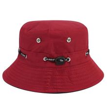 帽子户外遮阳帽男女学生网红帽防晒太阳帽可折叠沙滩帽穿绳渔夫帽