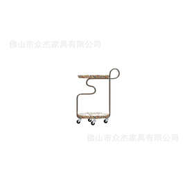 现代简约实木沙发边几客厅可移动带轮小推车茶几不锈钢床头小桌子