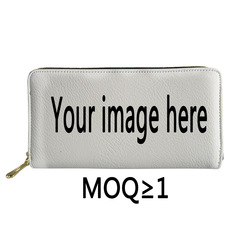 Cross-border one-time delivery fashionable women's wallet PU leather zipper long-handled multi-card slot hand-held money clip wallet