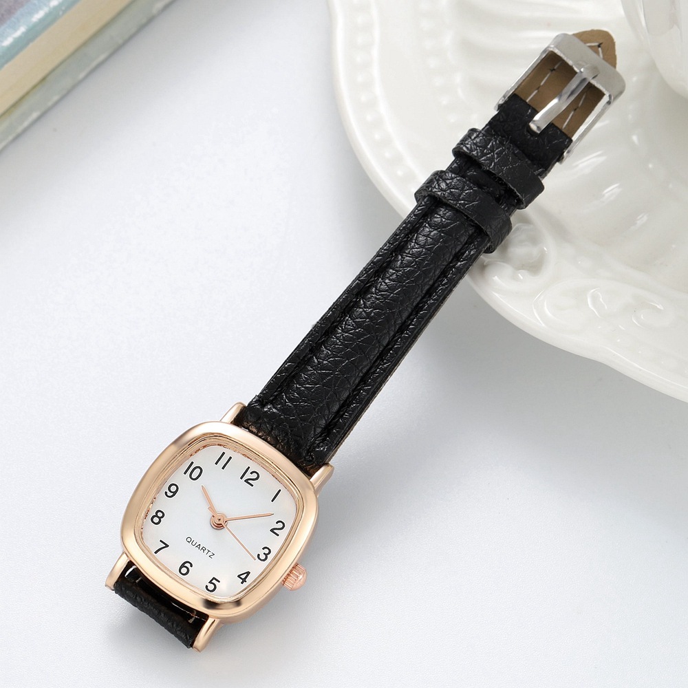 Pinduoduo alloy belt quartz square small dial fashionable women's minimalist digital time watch_voghion.com