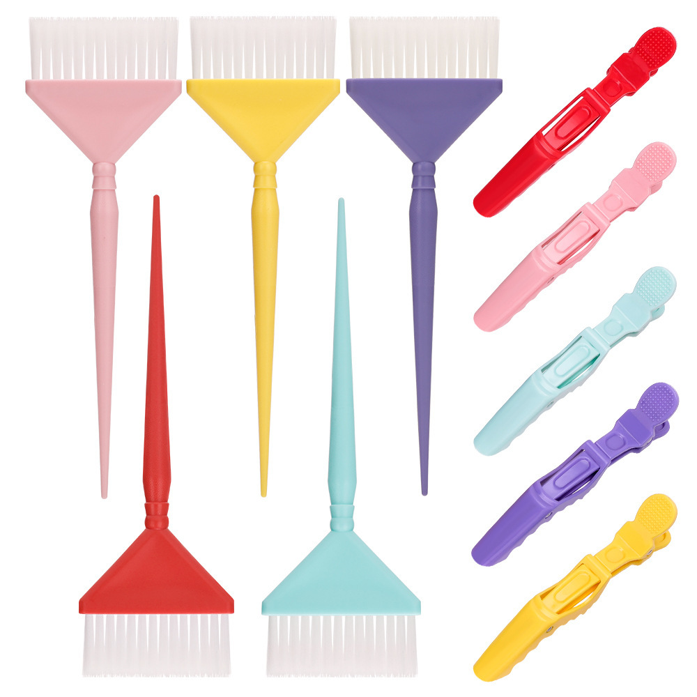 Herramientas de cepillo de teñido de aceite de peluquería salón profesional de teñido de cabello peine de teñido de cabello mango de cepillo de teñido de cabello unilateral pelo blando unilateral peine de teñido de cabello