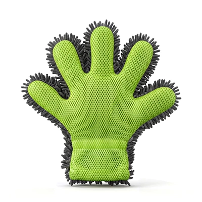 Five-Finger Gloves, Thickened Chenille Car: Car cleaning tools