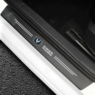 logo] foreign trade for car Other Automotive Interior Supplies - changan-carbon-fiber-leather-threshold-strips-4-pack