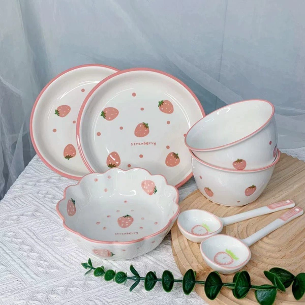 Wave dots - 2 discs - lace bowl - 2 bowls 2 spoons ##￥￥☆