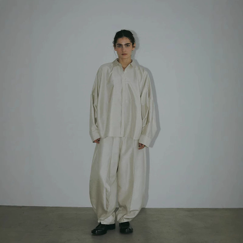 Сухой журавль весенне-летний модный ретро продвинутый лацканный рукав рубашка