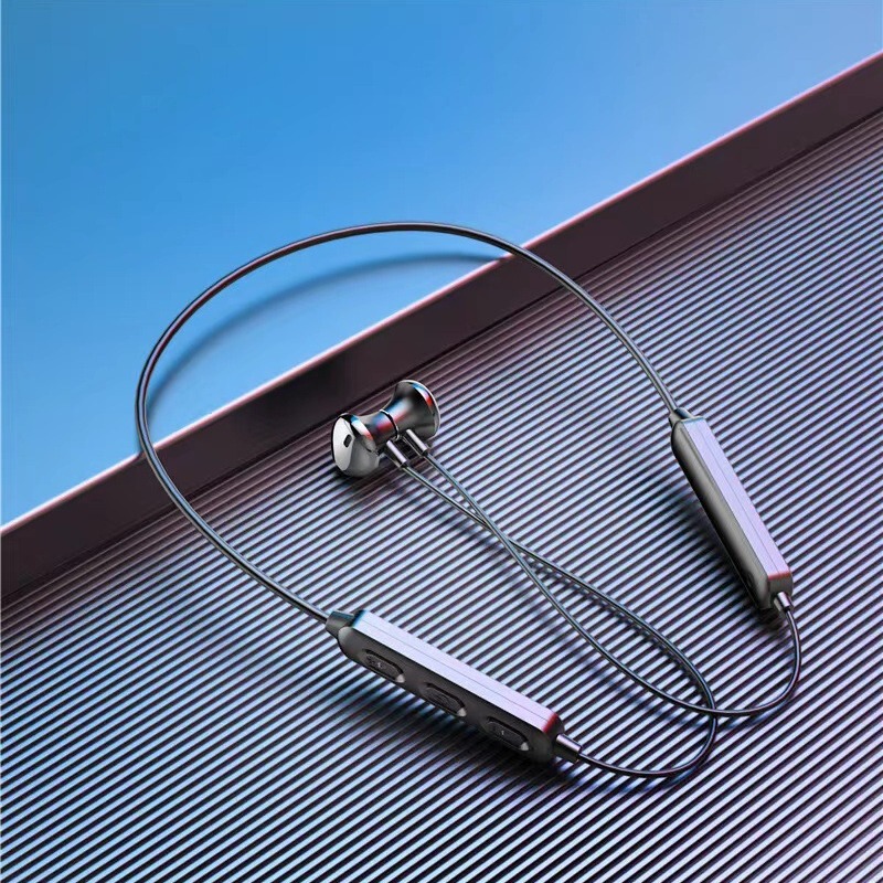 BT95 Bluetooth Headset Neck-mounted 10-hour Listening to Songs and Making Phone Calls Magnetic Metal Headset Stereo Sports Headset