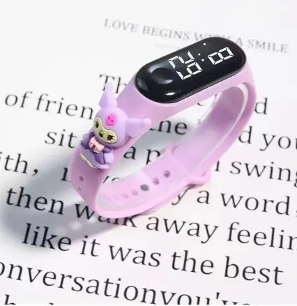 Reloj de muñeca Reloj electrónico de anime Crayon Shin-chan Reloj de escuela primaria de jardín de infantes led a prueba de agua