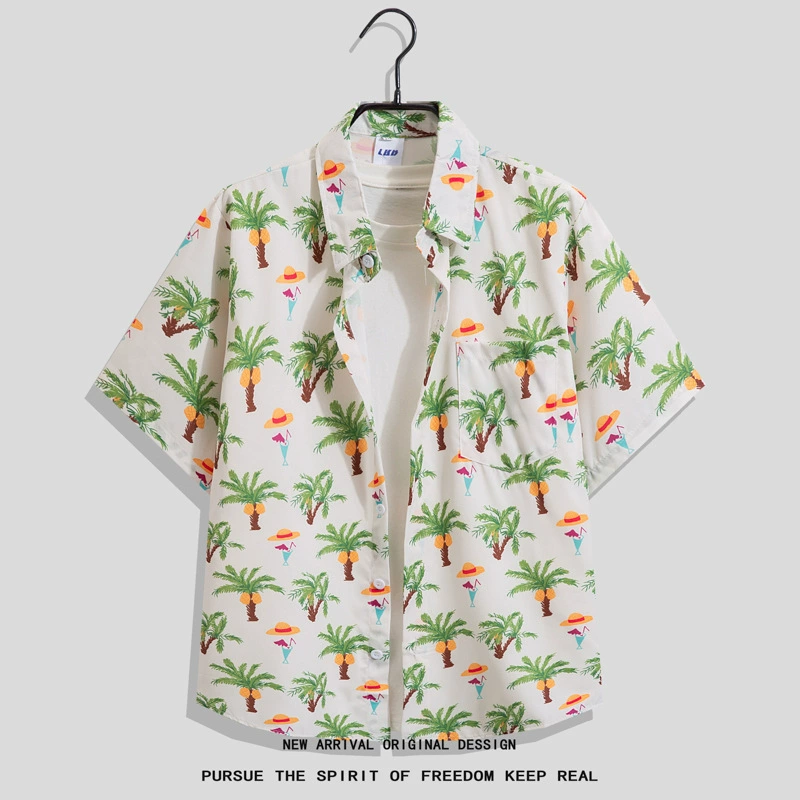 Рубашка Summer oversize хип‑хоп короткий рукав, унисекс, свободный крой (размеры до 4XL)