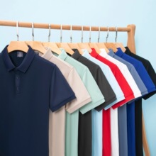 运动polo衫定印花logo企业工衣厂服翻领纯色冰丝短袖夏季工作服