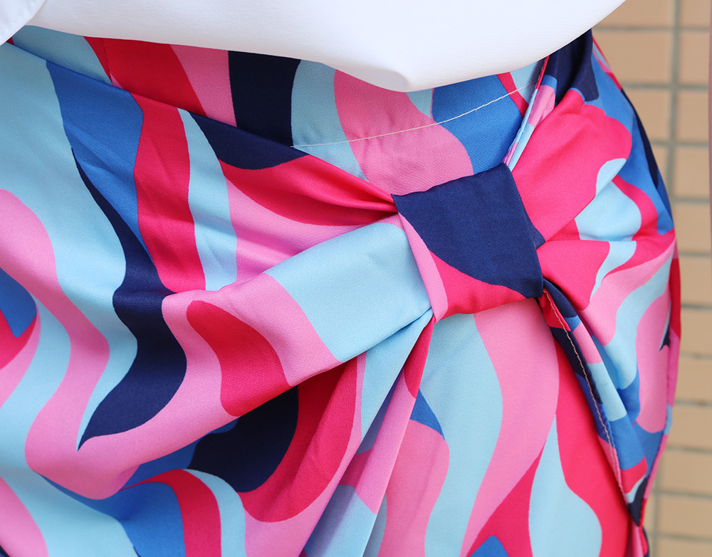 245g Weight Knee Length Pants Length Polyester Fabric Type High Waist Waist Line Straight Pants Pants Type Micro-Elastic Elasticity Daily Occasion Slim Fit Type Color Block Pattern Summer Season Women's Gender Printing Design Vacation Style Women's Daily Vacation Color Block Knee Length Printing Straight Pants 18