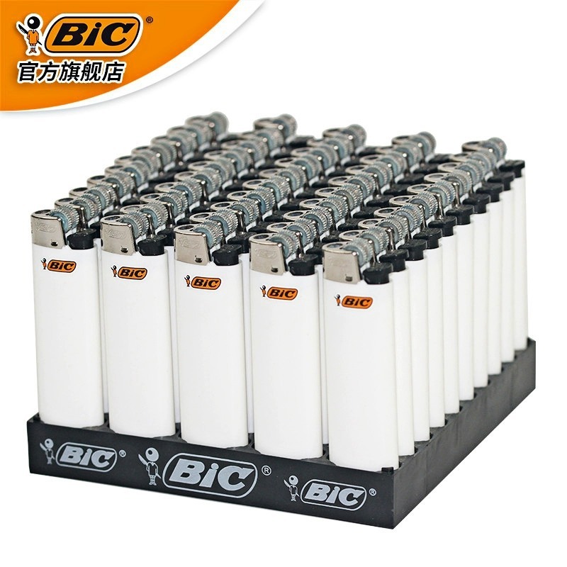 French Brand Flintstone Grinding Wheel Lighter J3 Paper Package Bic Plastic Disposable Gas Lighter