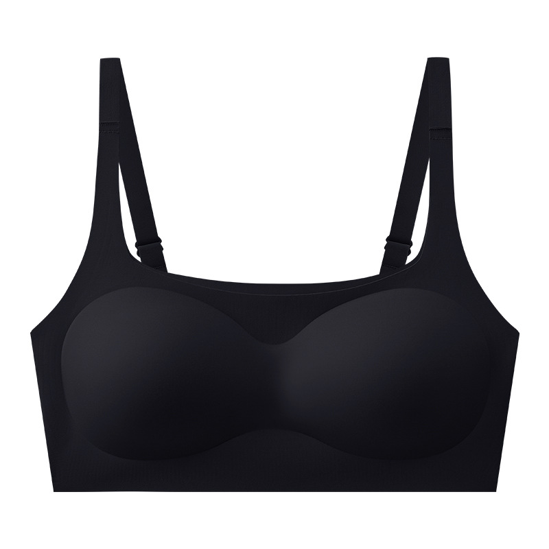 Invisible base líquido sin marcas ropa interior cuello cuadrado de mujer pequeño pecho colapso no vacío taza delgado sujetador de pecho contra la caída