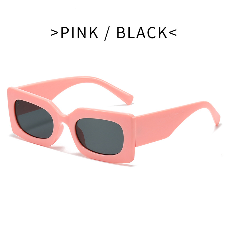 2022 gafas de sol cuadradas jelly color gafas de moda Marco europeo y americano Internet celebridad ins gafas de sol mujer Amazon caliente