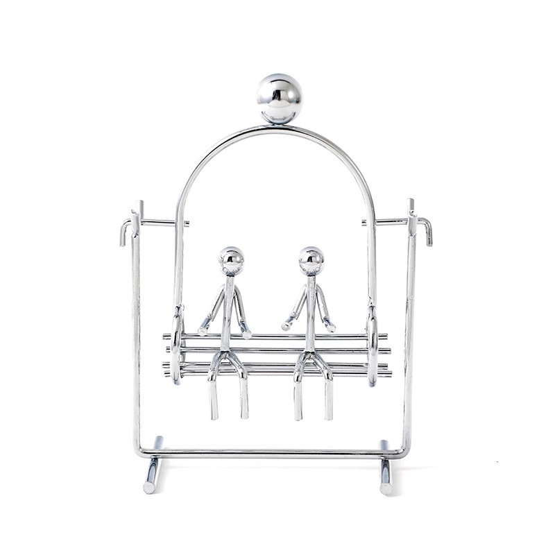 Adorno metálico de equilibrio tipo Iron Man — decoración creativa para escritorio o regalo escolar y de cumpleaños