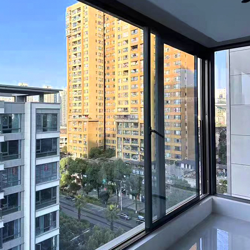 110系列平开窗断桥铝合金窗纱一体隔音隔热大玻璃封阳台卧室窗