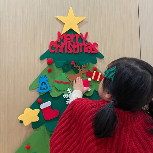 New Felt Christmas Tree DIY Christmas Decorations Non-woven Christmas Ornaments Felt Christmas Tree Wholesale