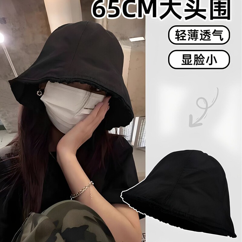 Trendy and Stylish Large Bucket Hat for Women, Suitable for a Natural Look, Versatile and Flattering, Small Dome Brim