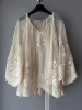 Beige lace patchwork top
