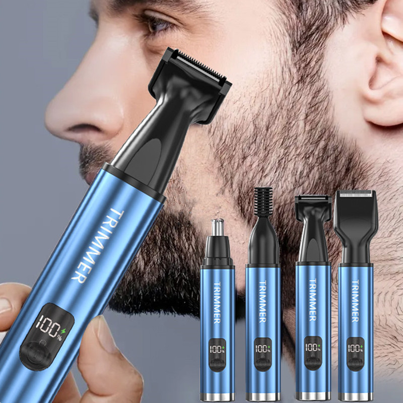 Digital Display Type-C Multifunctional Men's Shaver Nose Hair Trimmer Eyebrow Trimmer Styling Razor Electric Shaver