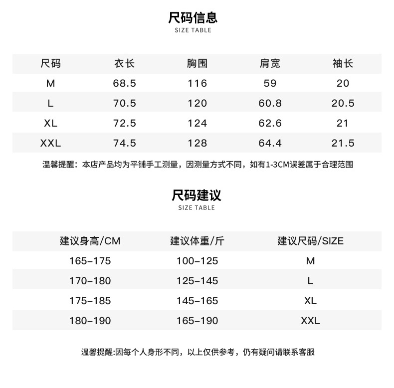 Size chart / M