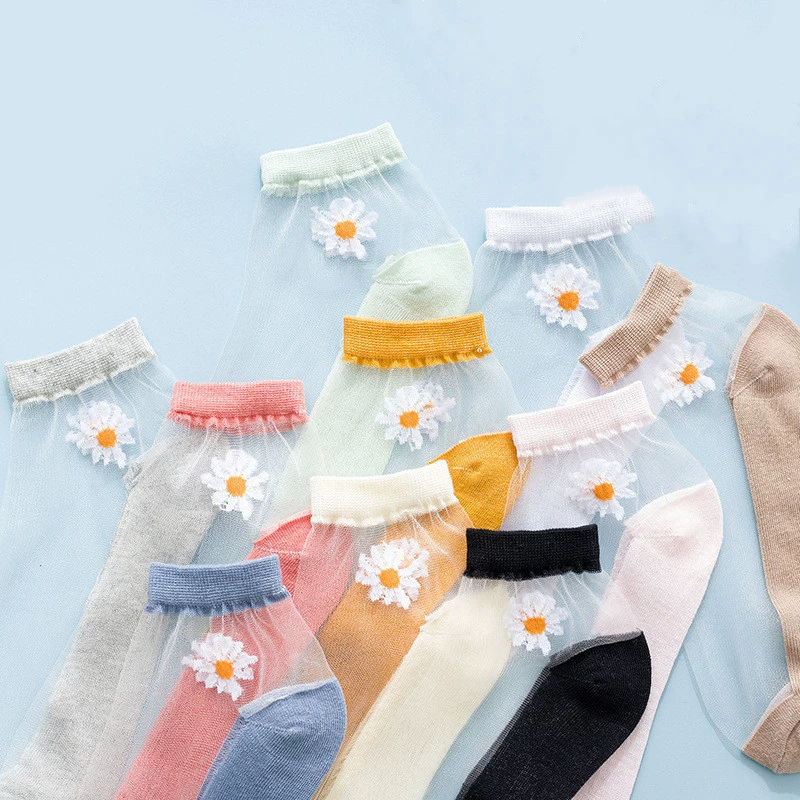 Tide, socks, glass thin tights, Korean style