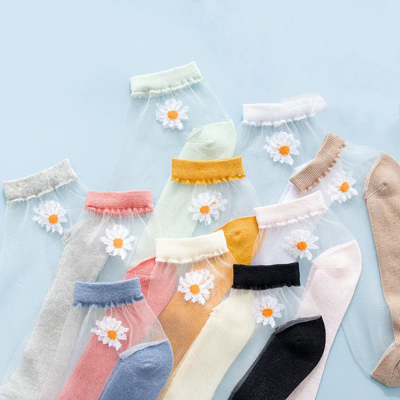 Tide, socks, glass thin tights, Korean style