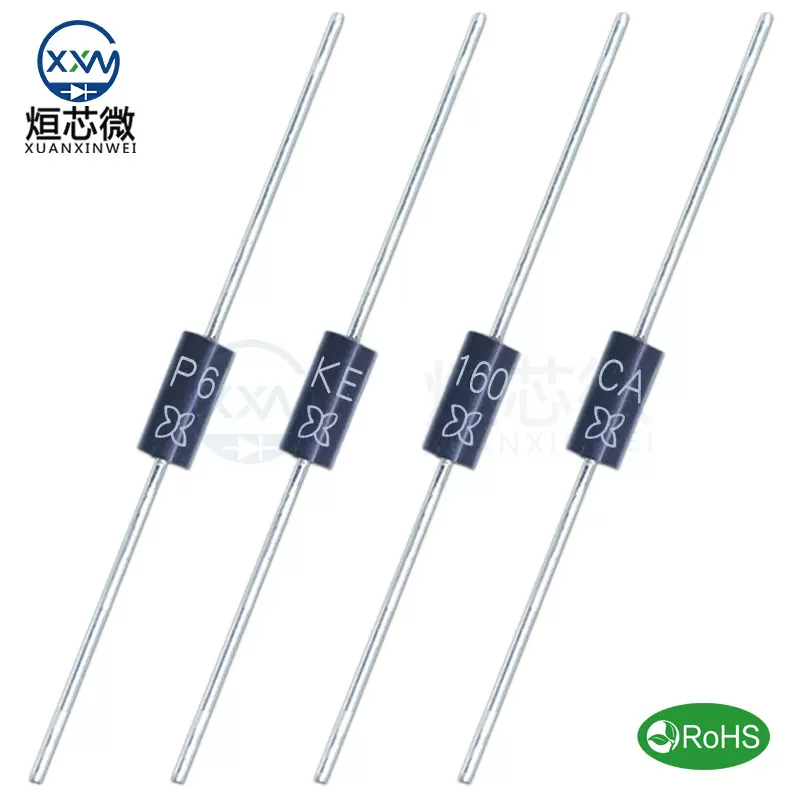 工厂直营P6KE160CA DO-15 双向160V 600W DO-201AD封装 TVS二极管